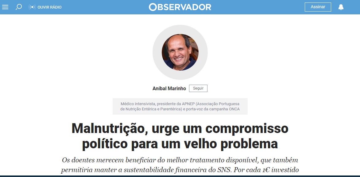 Malnutrição, urge um compromisso político para um velho problema